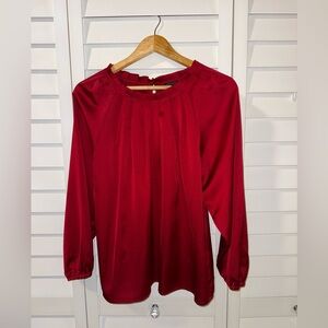 Ann Taylor Rich Red Blouse